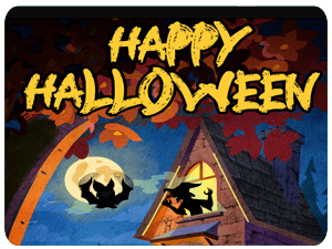 Halloween Bat Witch Moon