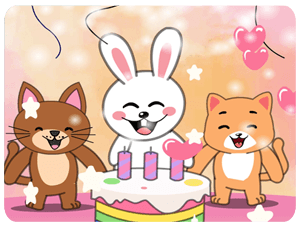 Birthday party cute animals