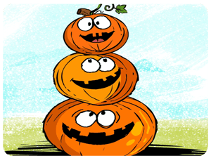 Playful Halloween Stack Pumpkins