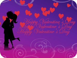 Valentines Day Kissing Couple