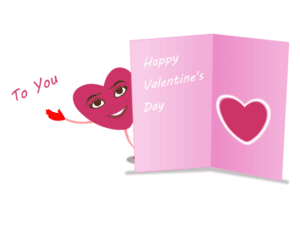 Valentines Day Heart Character