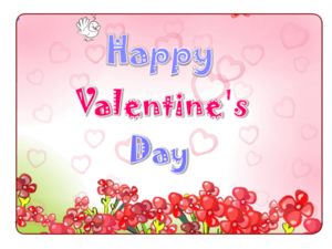 Valentines Day Pink Hearts Flowers