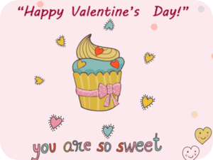 Valentines Day Sweet Cupcake