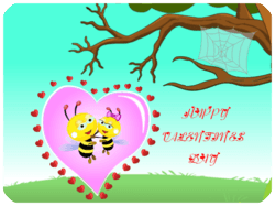 Valentines Day Cute Bees Heart