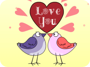 Valentine Love Birds Heart