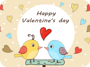 Valentines Day Cute Birds Heart V2