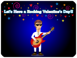 Rocking Valentines Day Musician