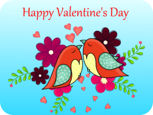 Valentines Day Kissing Birds