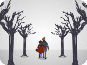 Winter Romance Couple Snow