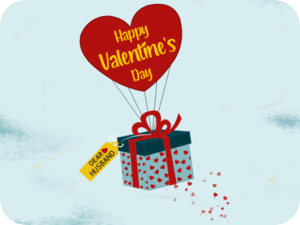 Valentines Day Heart Balloon Gift