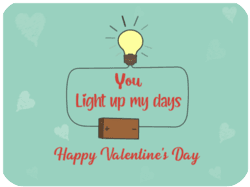 Valentines Day Light Bulb Love