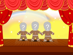 gingerbread characters holiday performance