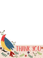 thank you bird flowers
