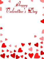 valentine falling hearts