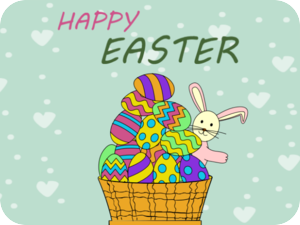 Easter Bunny Colorful Eggs