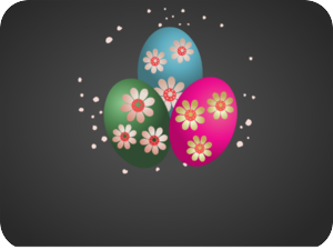 Easter Decorated Floral Eggs