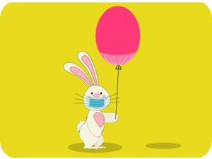 Easter Bunny Pink Balloon