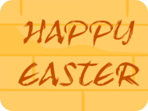Happy Easter Yellow Background
