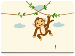Playful Birthday Monkey Swinging