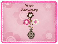 Happy Anniversary Flower Vase