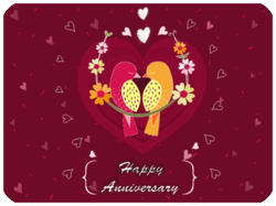 Anniversary Love Birds Heart