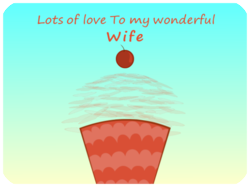 Lots Of Love Wife Cupcake