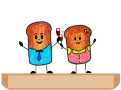 Cute Anniversary Toast Couple