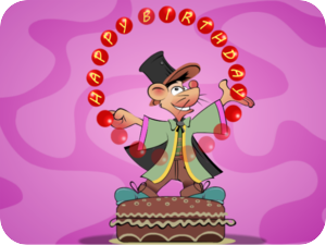 Birthday Circus Mouse Cake
