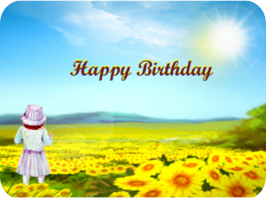 Happy Birthday Sunflower Field