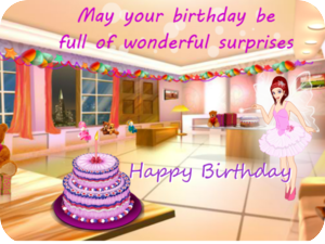 Birthday Pink Cake Ballerina