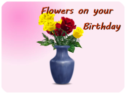 Birthday Flowers Vase Roses