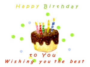 Birthday Cake Colorful Candles