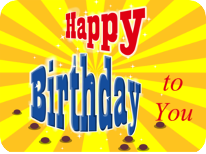 Birthday Celebration Yellow Sunburst