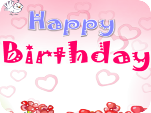 Birthday Hearts Pink Bird