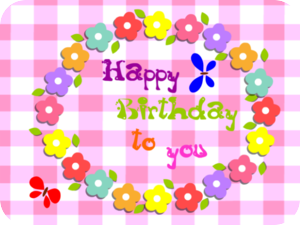 Birthday Floral Wreath Pink