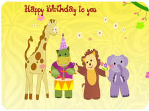 Birthday Animals Party Characters