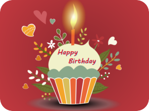 Birthday Cupcake Candle Hearts