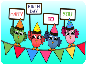 Birthday Party Colorful Birds