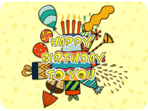 Birthday Party Colorful Cake