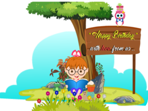 Birthday Girl Reading Book