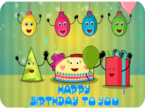 Happy Birthday Festive Party Characters