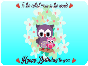 Birthday Owls Mom Flowers