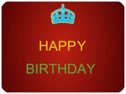 Birthday Crown Red Background