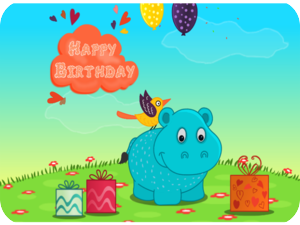 Birthday Hippo Bird Gifts