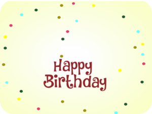 Happy Birthday Colorful Confetti