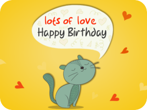 Happy Birthday Loving Cat