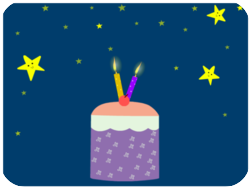 Birthday Cake Candles Stars