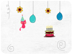 Birthday Party Pink Cat Cake