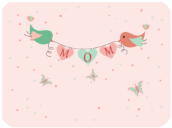 Mothers Day Birds Hearts