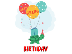 Belated Birthday Turtle Balloons